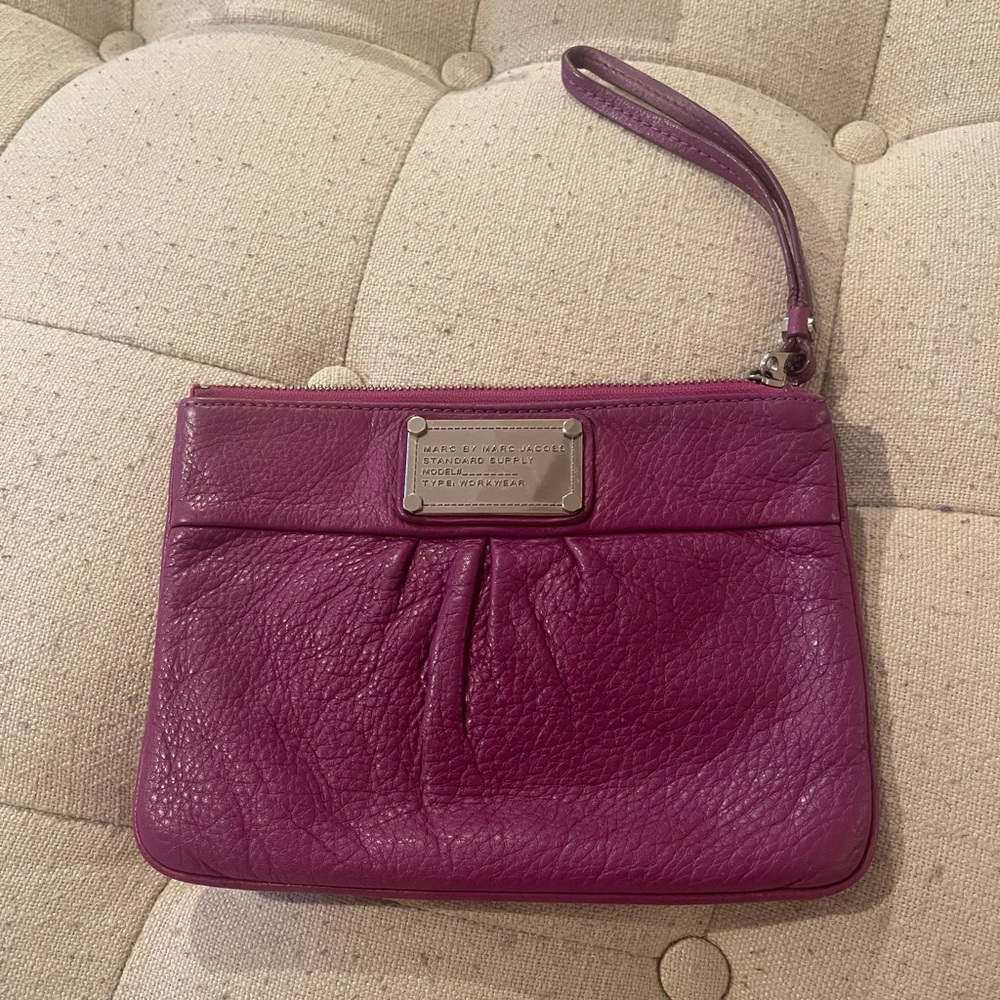 Marc by Marc Jacobs Purple leather wristlet